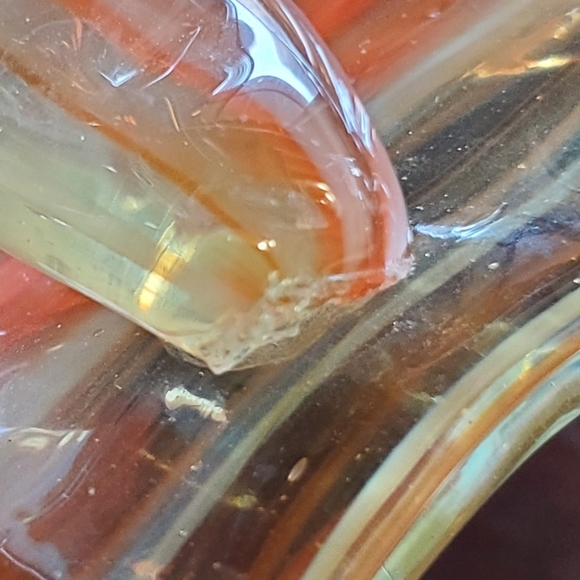 Sooner Hand Stretched Blown Glass Sculpture - Picture 2 of 6